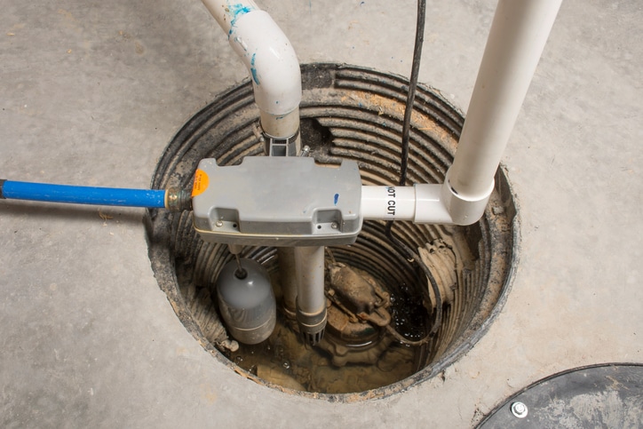 sump pump for flood prevention in basement